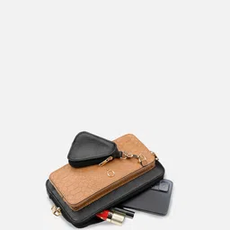 Monadaa Women Colourblocked Structured Handheld Bag With Pouch image 5