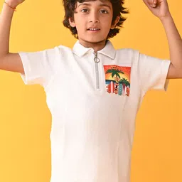 Anthrilo Boys Polo Collar Cotton T-shirt-image-93