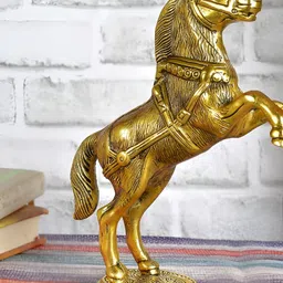 INTERNATIONAL GIFT Gold Toned Horse Polish Showpiece-picture-38