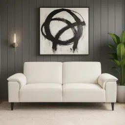febonic Ocean Velvet 2 Seater Sofa in Warm White Color-picture-13