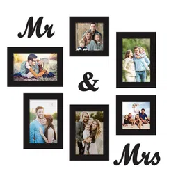 art street Individual Beverly Set Of 6 Black Polyresin<br />Collage Photo Frames image 2