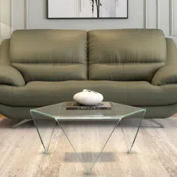 durian Dune Glass Top Coffee Table In Clear Glass Finish-picture-39