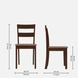 mintwud from pepperfry Dallas Solid Wood 4 Seater Dining Set In Dark Cappuccino Finish image 3