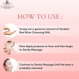 Verdant Natural Care Red Wine Cleansing Milk with Gotu Kola & Licorice - 200ml image 3