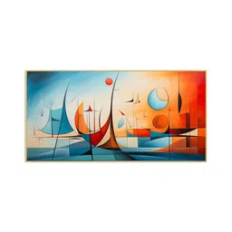 the next decor Beautiful Modern Abstract Glass Finish Horizontal Wall Art image 4