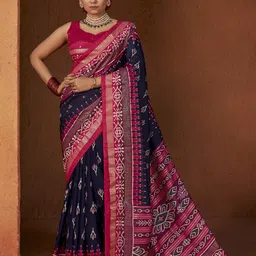 Stylum Zari Art Silk Ikat Saree-image-15