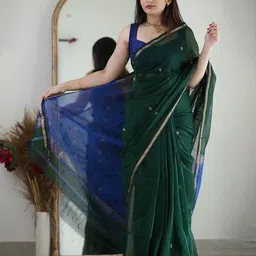 Anjaneya Sarees Ethnic Motifs Woven Design Zari Banarasi Saree-picture-39