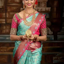 Aldwych Ethnic Motifs Zari Banarasi Saree-picture-29