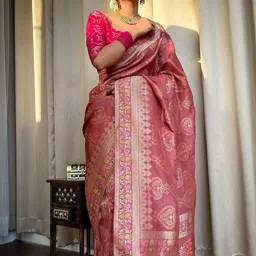 Anjaneya Sarees Woven Design Zari Banarasi Saree-image-49