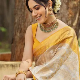 KALINI Woven Design Zari Banarasi Saree image 4