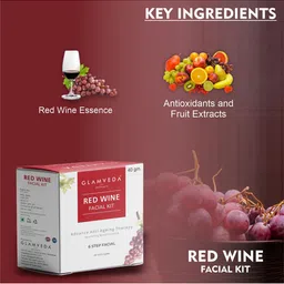 GLAMVEDA Red Wine Advance Anti Ageing Facial Kit 40 g image 5