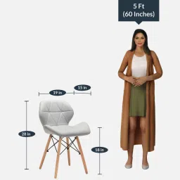 finch fox Eames Leatherette Iconic Chair in Grey Colour image 2