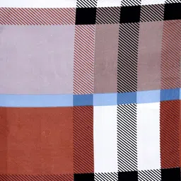 arrabi Multicolor Checkered 300 TC Cotton Blend Single Bedsheet with 1 Pillow Cover image 4