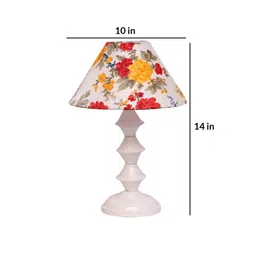 Multicolour Shade Table Lamp With Metal Base By Foziq image 5