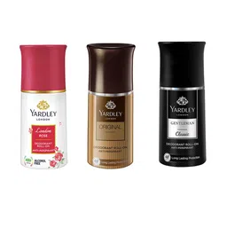 YARDLEY LONDON Set of London Rose+Original+Gentleman Classic Deodorant Roll Ons image 1