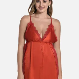 StyFun Satin Shoulder Straps Babydoll Lingerie Set-picture-12