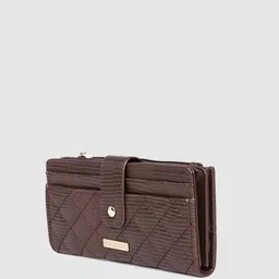 Caprese Women Geometric Textured Two Fold Wallet image 2