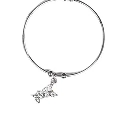 LOOM LEGACY Silver Plated & Stone Studded Jewellery Set image 4