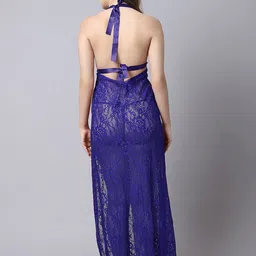 AROUSY Self Design V-Neck Net Baby Doll image 4