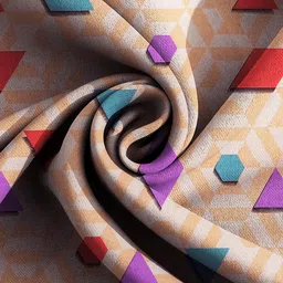 MODEFE Peach-Coloured & Blue Printed Cotton 180 TC Queen Bedsheet with 2 Pillow Covers image 4