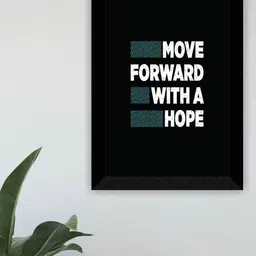 SAF  Black Motivational Quotes Painting Framed Wall Art image 1