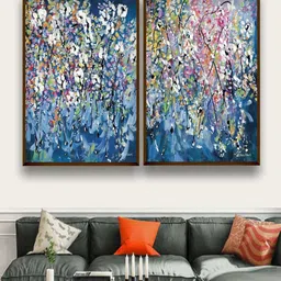 The Art House Blue & Black Abstract Printed Framed Wall Art-picture-17