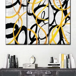 POSTERS AND TRUSS White & Black 3 Pieces Painting Wall Art-picture-39