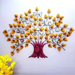apka mart Brown & Yellow Tree Design Wall Hanging-image-81