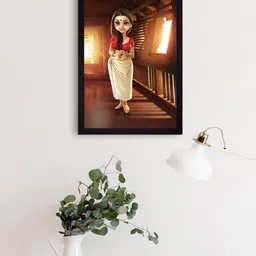 Gallery99 White & Red Lady Painting Wall Art image 2