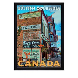Gallery99 Brown & Blue Columbia Canada Texture Paper Framed Wall Art image 3