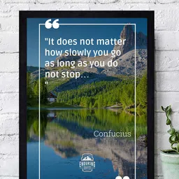 Gallery99 Blue and Green Motivational Quote Texture Paper Wall Art image 4
