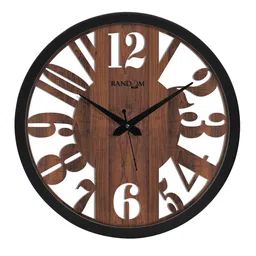 RANDOM Coffee Brown & Black Contemporary Wall Clock image 5