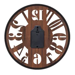 RANDOM Coffee Brown & Black Contemporary Wall Clock image 2