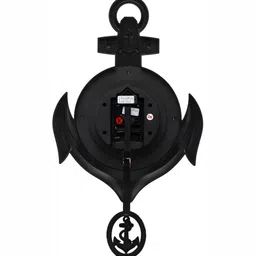 Attractionz  Red & White Textured Round Analogue Contemporary Pendulum Wall Clock image 3