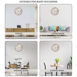 RANDOM White & Pink Printed Contemporary Wall Clock image 4