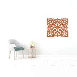 VAS collection home Orange-Colored Textured Wooden Wall Decor-image-15