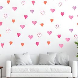 CVANU White & Pink Printed Self-Adhesive Wall Sicker-picture-23