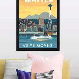 Gallery99 Seattle We'Ve Moved Texture Paper Framed Wall Art image 2