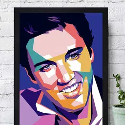 Gallery99 Multi Pop Art Elvis Presley Texture Paper Framed Wall Art image 2