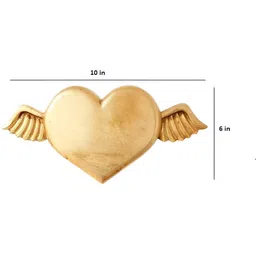 VAS collection home Beige Heart Shaped Hanging Wall Decor image 2