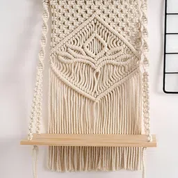 TECHEL Beige Wall Hanging Shelf Chic Decor image 3