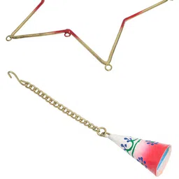 Golden Peacock Red-Color Handcrafted Star Shaped Hanging Wall Decor image 3