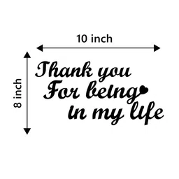 eCraftIndia Black Thank you for being in My life Cutout Wood Wall Decor image 3