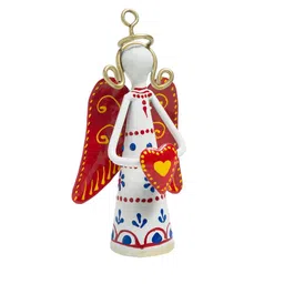 Golden Peacock Red-Color Handcrafted Star Shaped Hanging Wall Decor image 4