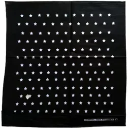 voici France Unisex face wrap Bandana Headband Neckerchief Hair Band Headwrap Black Color cotton blend free size opt-2 image 2