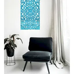 VAS collection home Blue Textured Wooden Wall Plate-picture-31