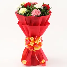 8 Mixed Carnations Bouquet Small image 4