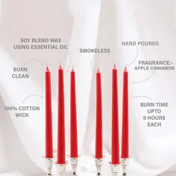 HOSLEY Red 6 pieces Pillar Candle image 3