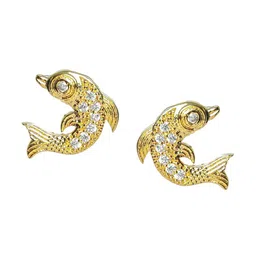 DressBerry Gold-Plated & White Stone Studded Necklace & Earrings image 3