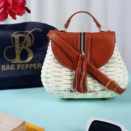 Bag Pepper Self Design Structured Sling Bag-picture-39